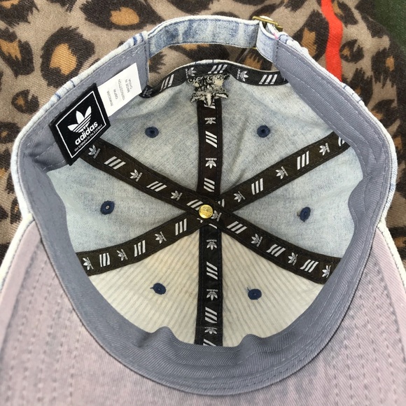 NWT Adidas Originals Denim Hat Trefoil Ball Cap - Picture 8 of 8